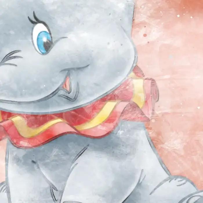 Affiches d'art Dumbo, impression aquarelle, dessin animé, bébé éléphant, citation Dumbo, peinture sur toile, décoration murale pour chambre d'enfant