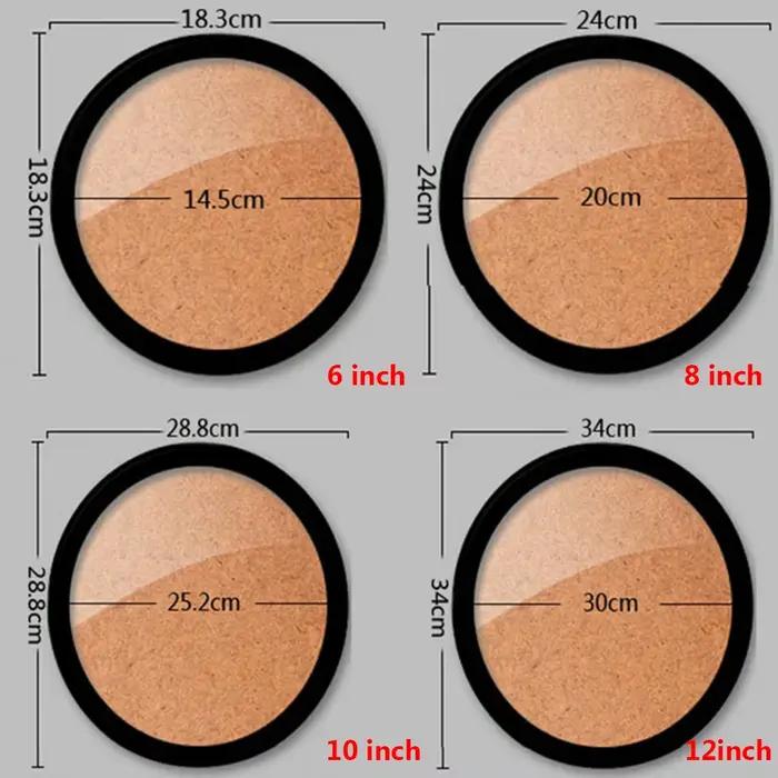 Cadre photo mural rond en bois
