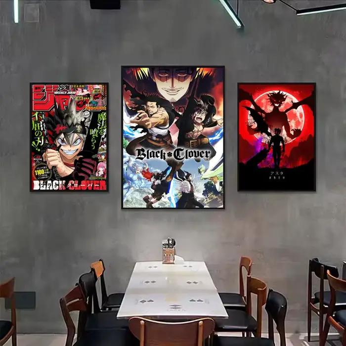 Affiche de trèfle chaud Anime b-noir