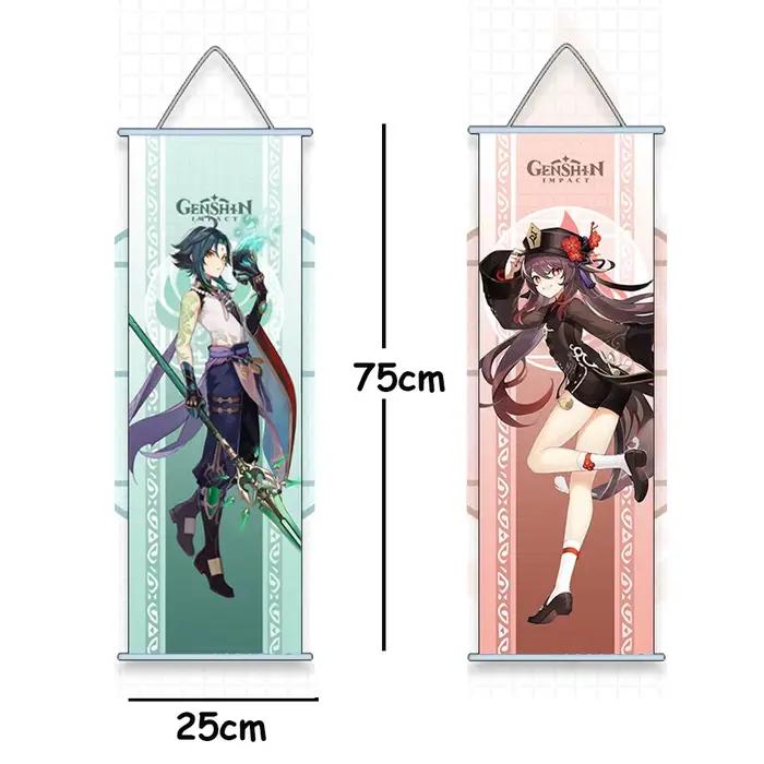 Genshin Impact Scroll Canvas Wall Conface Painting