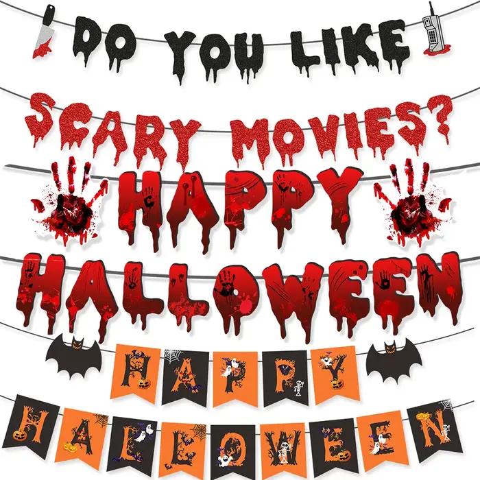 Bannières de films d'horreur d'Halloween