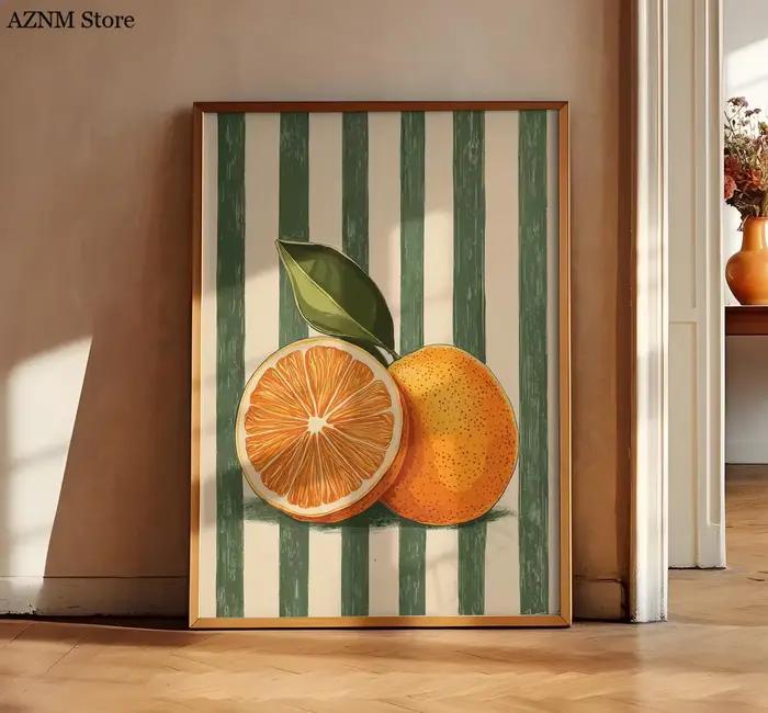 Décoration murale orange