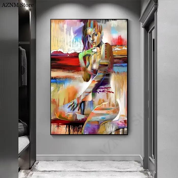 Affiche abstraite Sexy pour femme nue