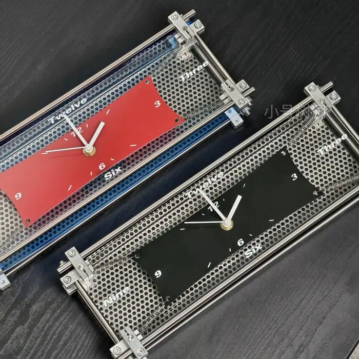Horloge de cerf-volant à axe optique industriel minimaliste en acrylique Transparent Original