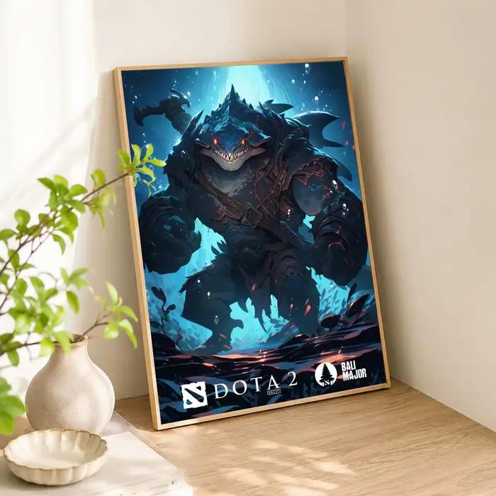Affiches et impressions d'art de peinture et de calligraphie sur le thème du jeu DOTA 2