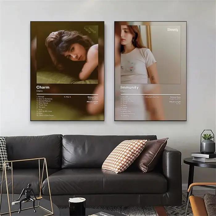 C-Clairo Pop Music Album Painting Calligraphy Canvas Poster Hallway Bedroom Living Room Home Bar Decoration Interior Wall