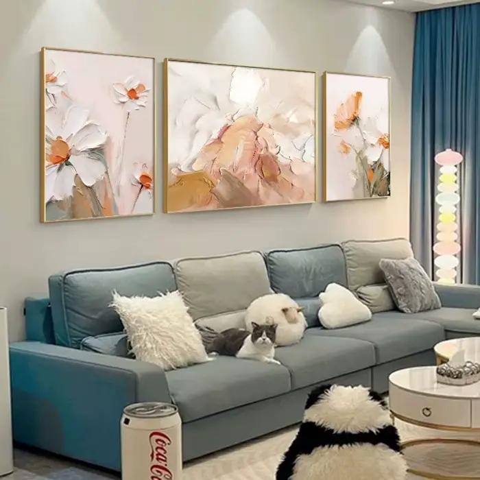 Toile abstraite, peinture à l'huile pure peinte à la main