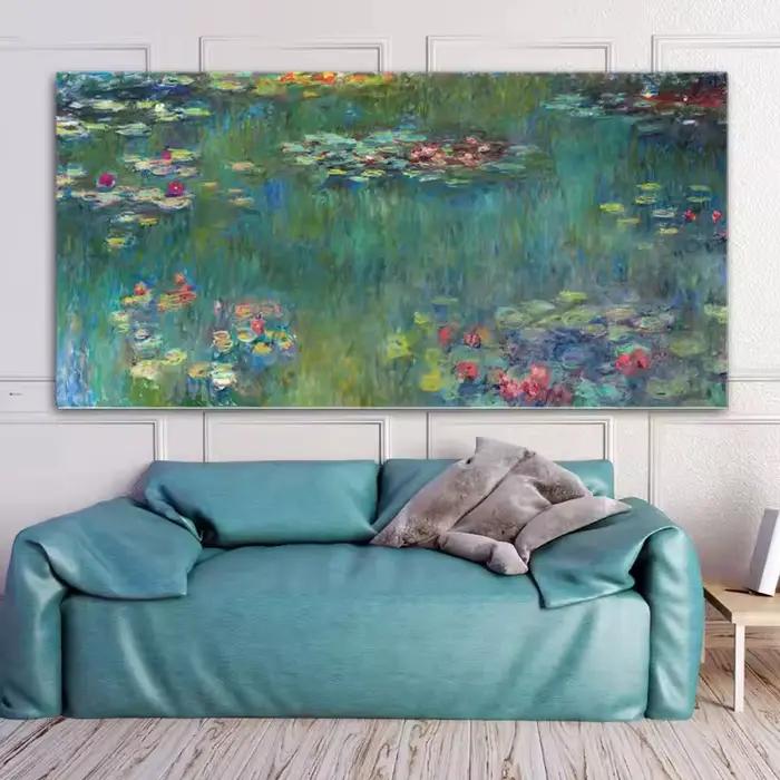 Toile de peintures de Lotus d'eau de Claude Monet