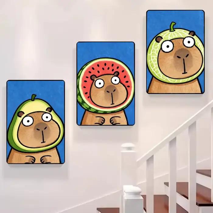 Peinture de dessin animé Kicapara simple et mignonne