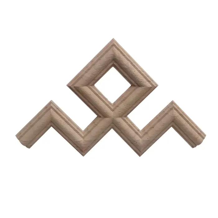 Autocollant en bois avec lignes carrées