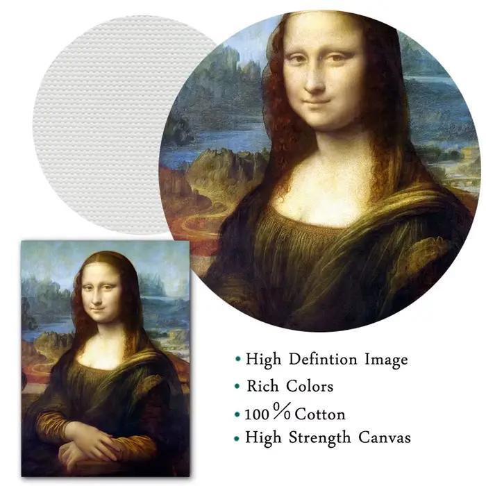 Célèbre œuvre d'art de Léonard de Vinci, La Joconde, Le Sauveur du Monde, peinture sur toile et affiche imprimée, art mural pour le salon, décoration de la maison