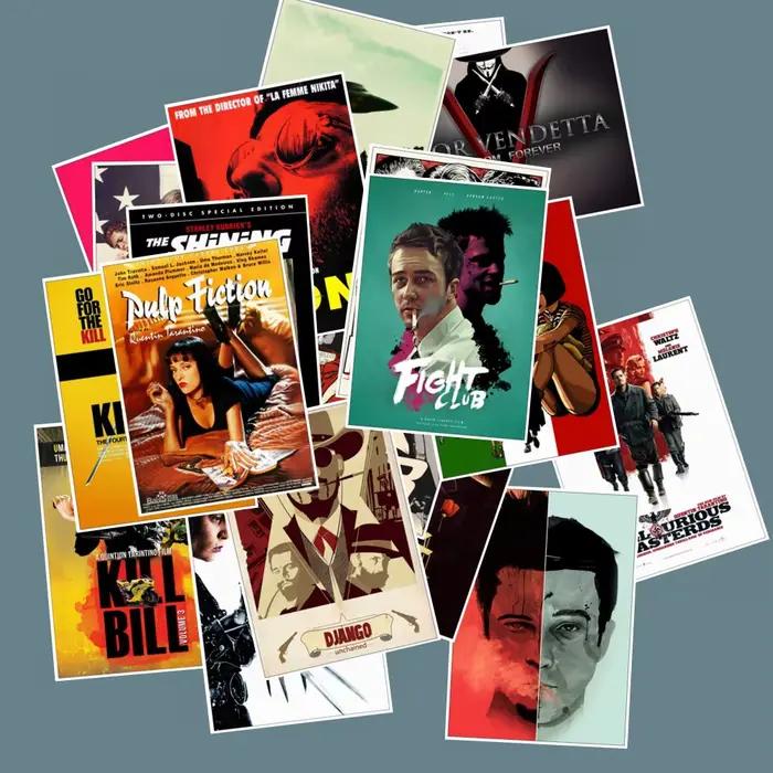 25 pièces affiches de film classique autocollants pulpe Fiction parrain rétro mode décalcomanies pour ordinateur portable Scrapbook bagages téléphone autocollant jouets