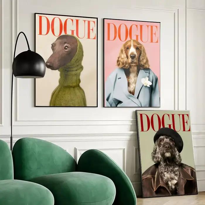 Peinture sur toile de calligraphie Dogue