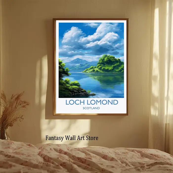 Affiche de voyage des Highlands d'Écosse