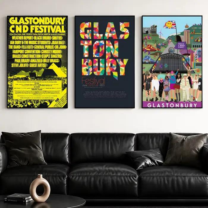 Affiche iconique du festival G-Glastonbury
