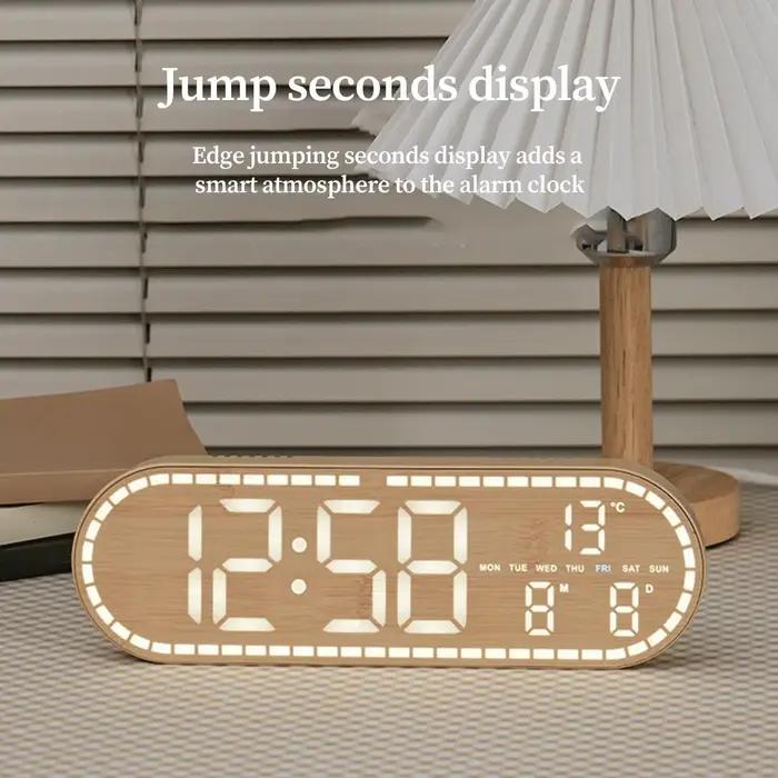 Horloge murale numérique avec affichage de la température et de la date