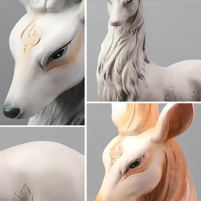YuryFvna-Statue de cerf haut de gamme pour salon