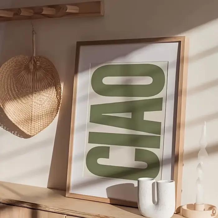 Chic Ciao – toile d'art mural rétro vert