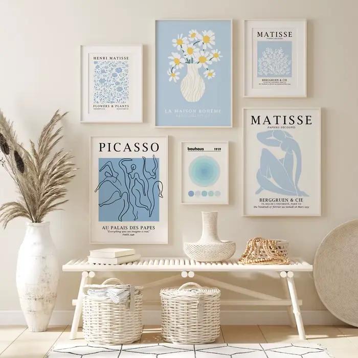 Affiches de marché aux fleurs bleues Henri Matisse