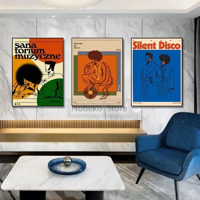 Affiches abstraites de musique polonaise originale