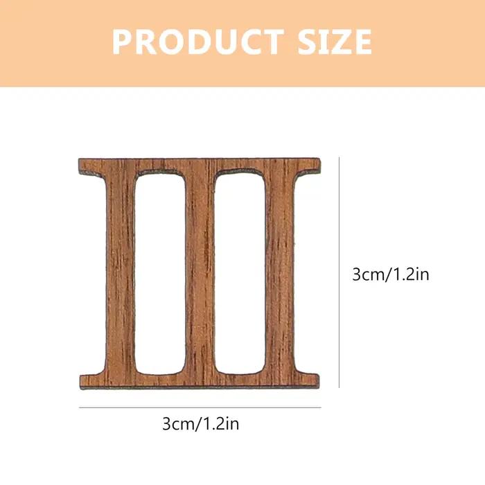 Numéros d'horloge en bois et chiffres romains lisses