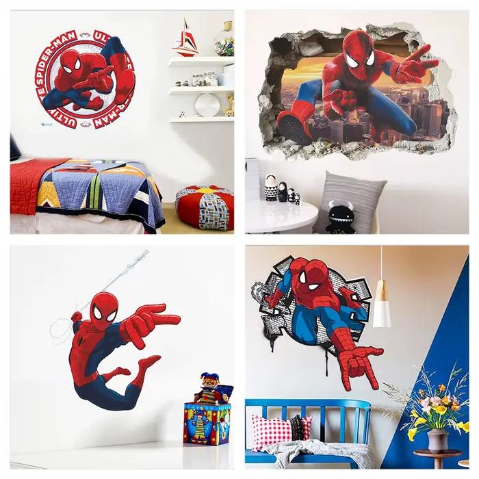 Autocollants muraux Spiderman Super Heroes pour enfants