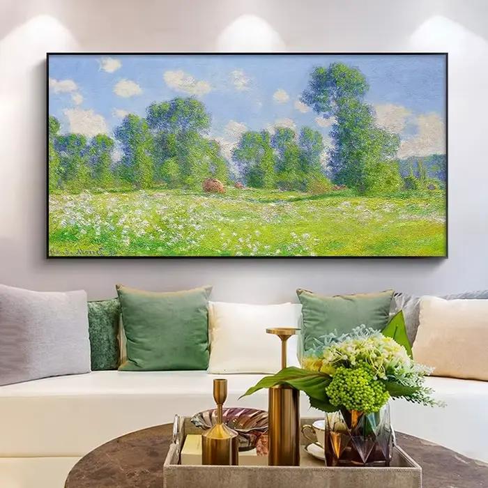 Impressionniste Monet Van Gogh peintures célèbres chambre décoration murale hôtel paysage toile affiches et impressions