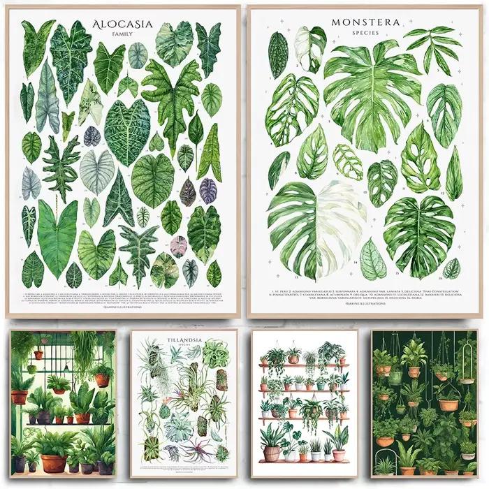 Feuilles botaniques vertes