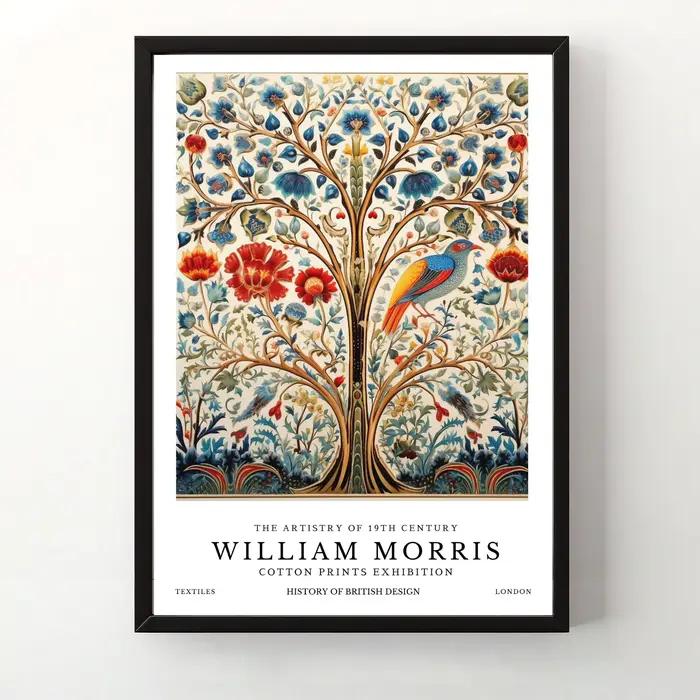 William Morris fleur animaux mur Art impression toile Vintage pays amoureux cadeau pour Dark Academia milieu du siècle botanique affiche