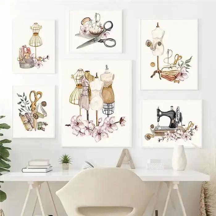 Bohème, Art mural, Machines à coudre, affiches imprimées sur toile HD pour la décoration de la maison, du salon et de la chambre à coucher
