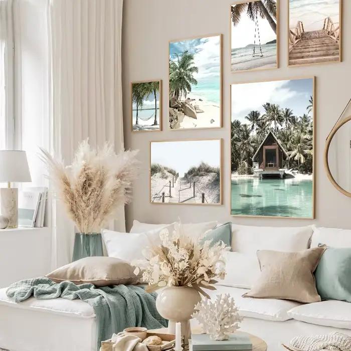 Affiche sur toile de plage tropicale