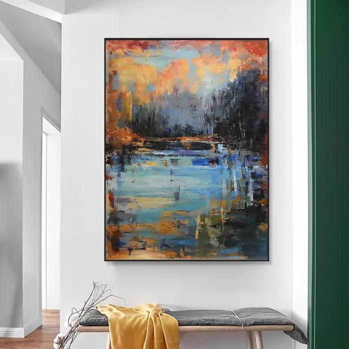 Grande peinture à l'huile sur toile d'art mural