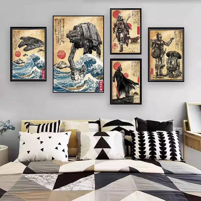 Affiche de Film s-star w-wars en papier blanc