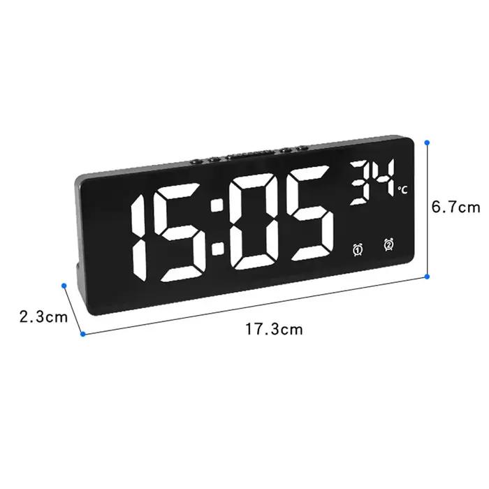 Horloge électronique commande vocale réveil numérique température