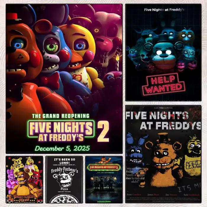 Affiche classique Fnaf Five-nights-At-Freddys