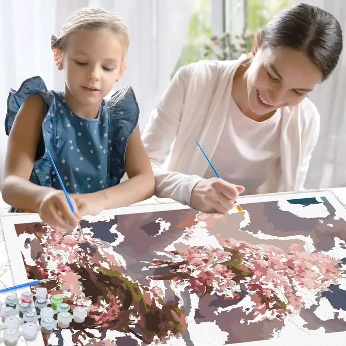 Peinture par numéros fille huile bricolage cadre coloriage par numéro Portrait photo décoration de la maison dessin sur toile Kits peints à la main