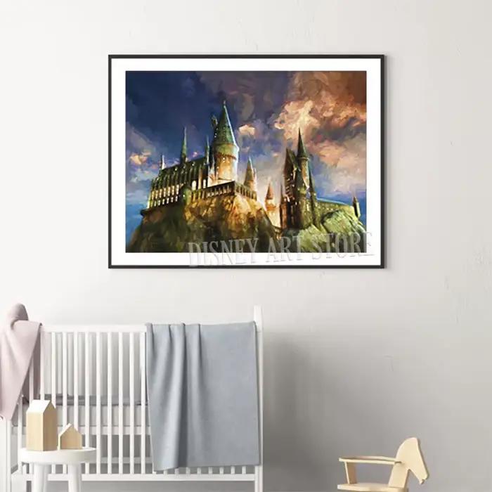 Harry Potter film Art imprime affiches classiques château Express Art tri chapeau toile peinture enfants chambre décoration murale cadeau pour les garçons