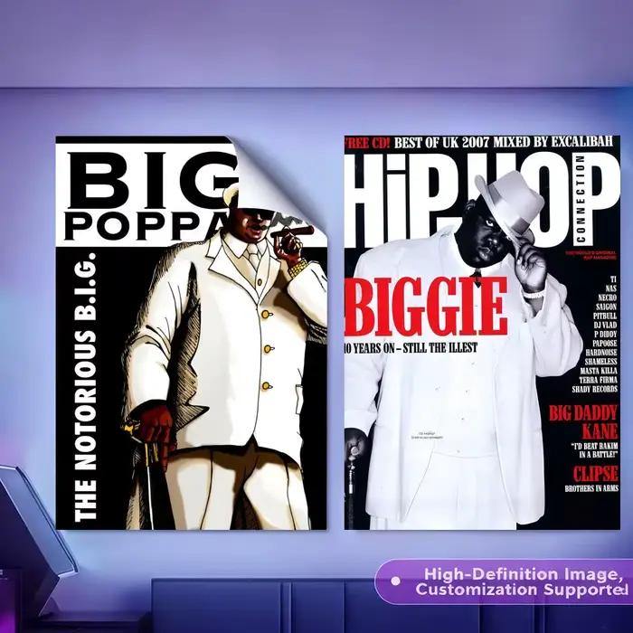 Biggie Smalls Le N-Notorious B.l.G. Peinture calligraphie HD toile affiche sans plis étanche tous les espaces décoration murale