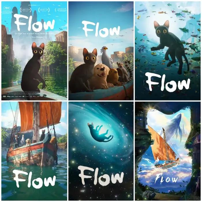 Affiche de film imprimée Flow 2024