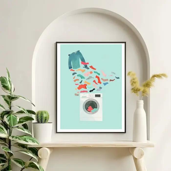 Affiche d'art pour le jour du linge