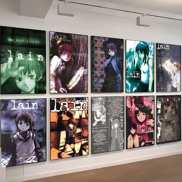Affiche HD, peinture murale, décoration murale pour salon, décoration de la maison et cadeaux, série Hot Serial Experiments Lain Anime