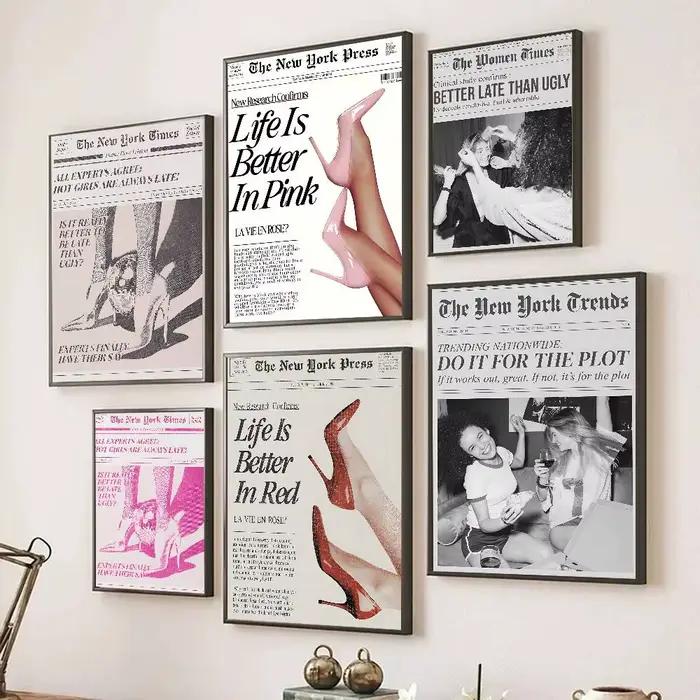 Affiche vintage style journal