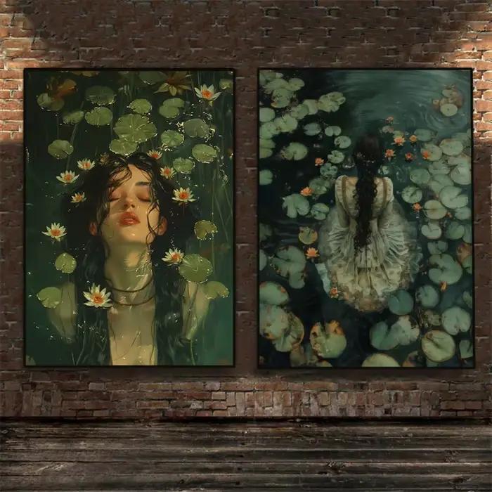 Ophelia Dark Academia Print The Lake Poster