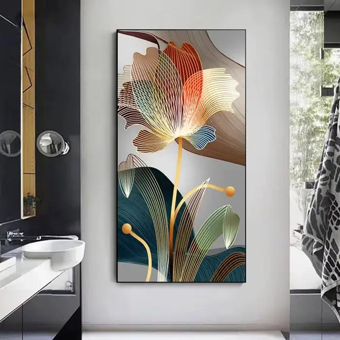 Peinture sur toile de fleurs abstraites