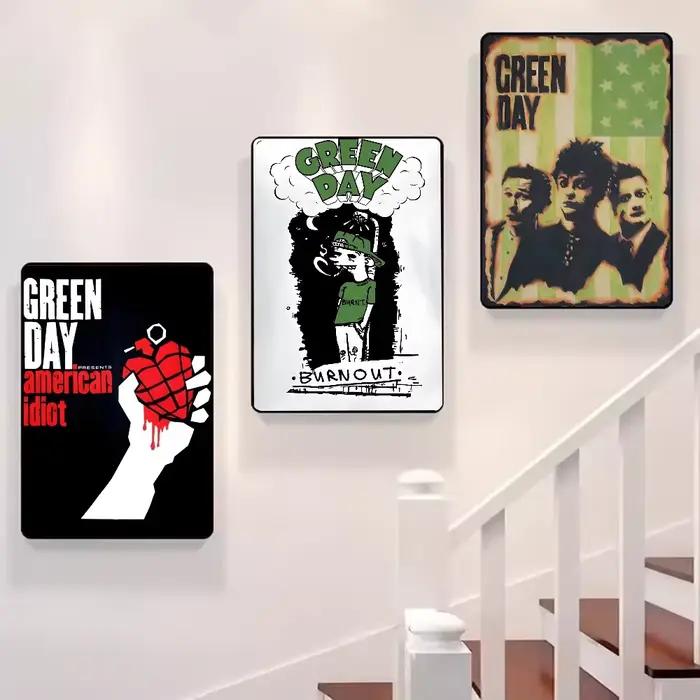 Affiche Vintage du groupe de Rock du jour vert