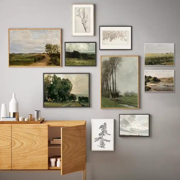 Peinture à l'huile sur toile de pays
