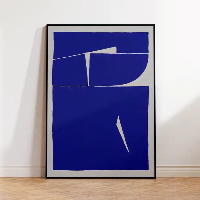 Affiche de peinture sur toile abstraite peinte à la main pour la décoration intérieure