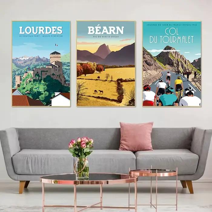 Affiche de voyage vintage Pays Basque Bayonne
