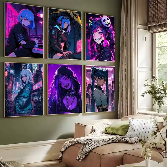 Poster artistique cool Cyberpunk Girl