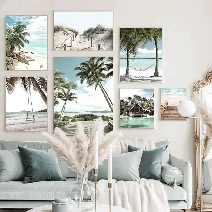 Affiche sur toile de plage tropicale